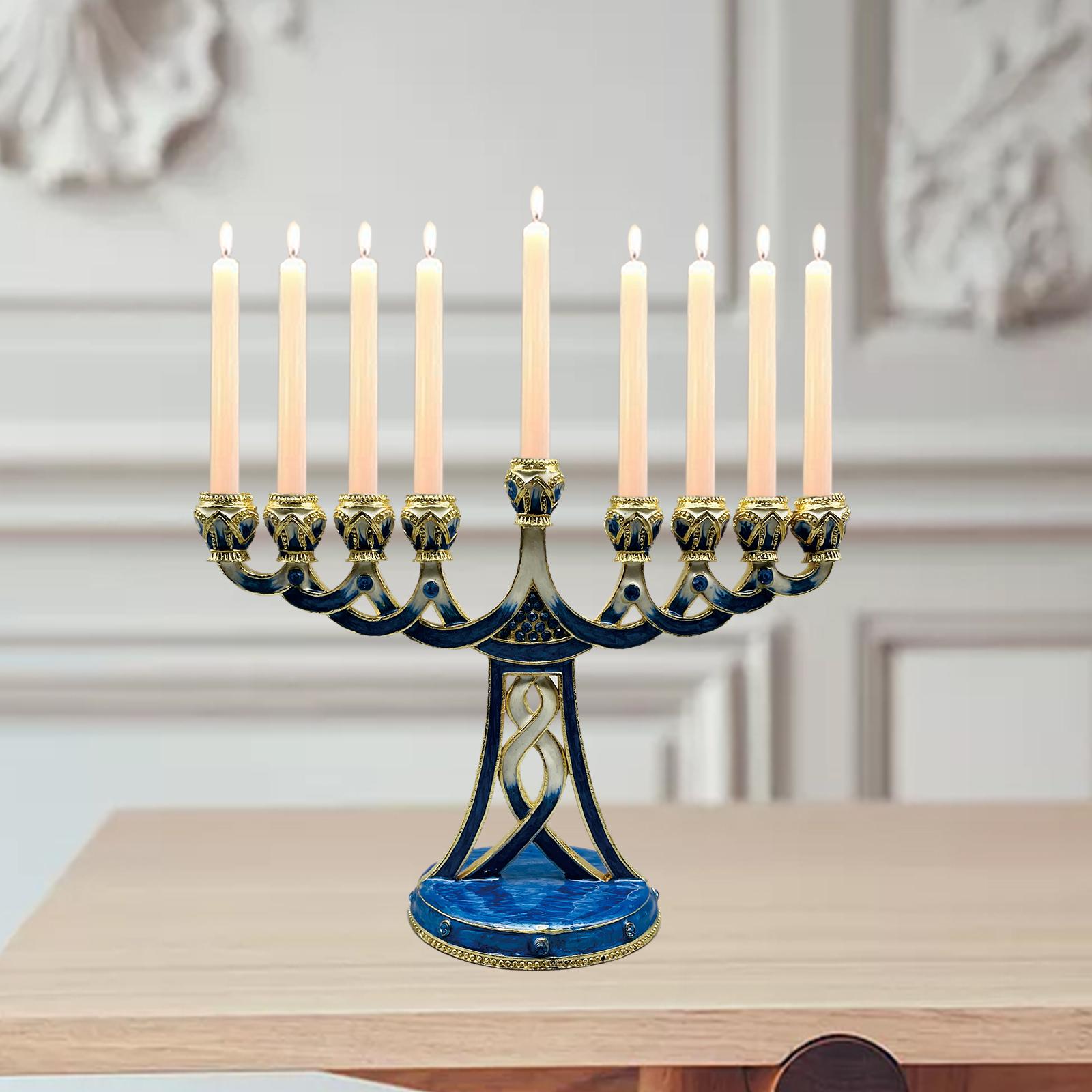 Paraffin Wax - Lilin Hias Menorah Berenamel, Model Antik