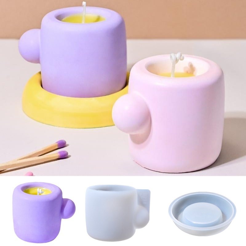 Candle Containers - Mug 3D dengan Cetakan Silikon Coaster