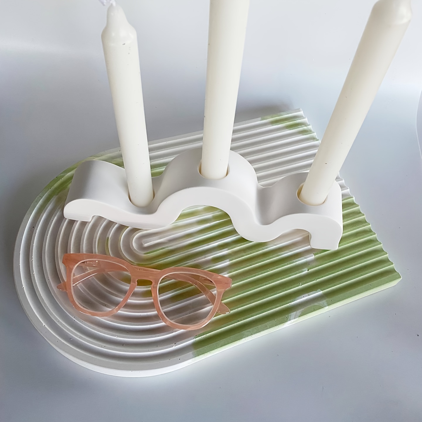 Candle Molds - Cetakan Silikon Lilin Melengkung DIY Gaya