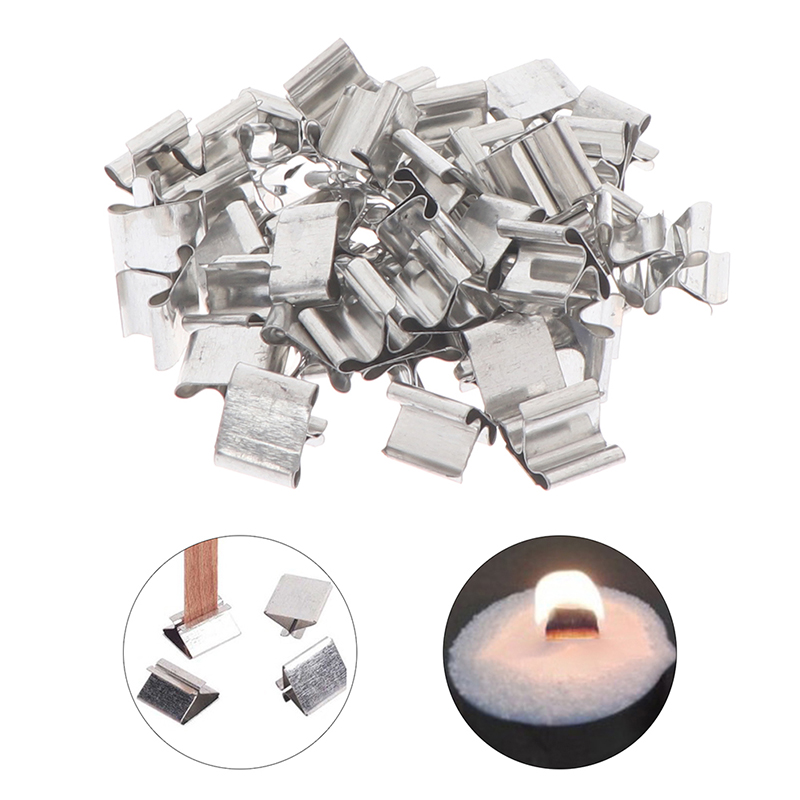 Candle Wick - 50 buah Penjepit Alas Sumbu Lilin