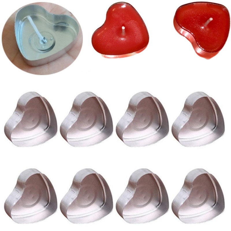 100 Set Bentuk Hati Kosong Alu - Candle Containers ulasan dan harga