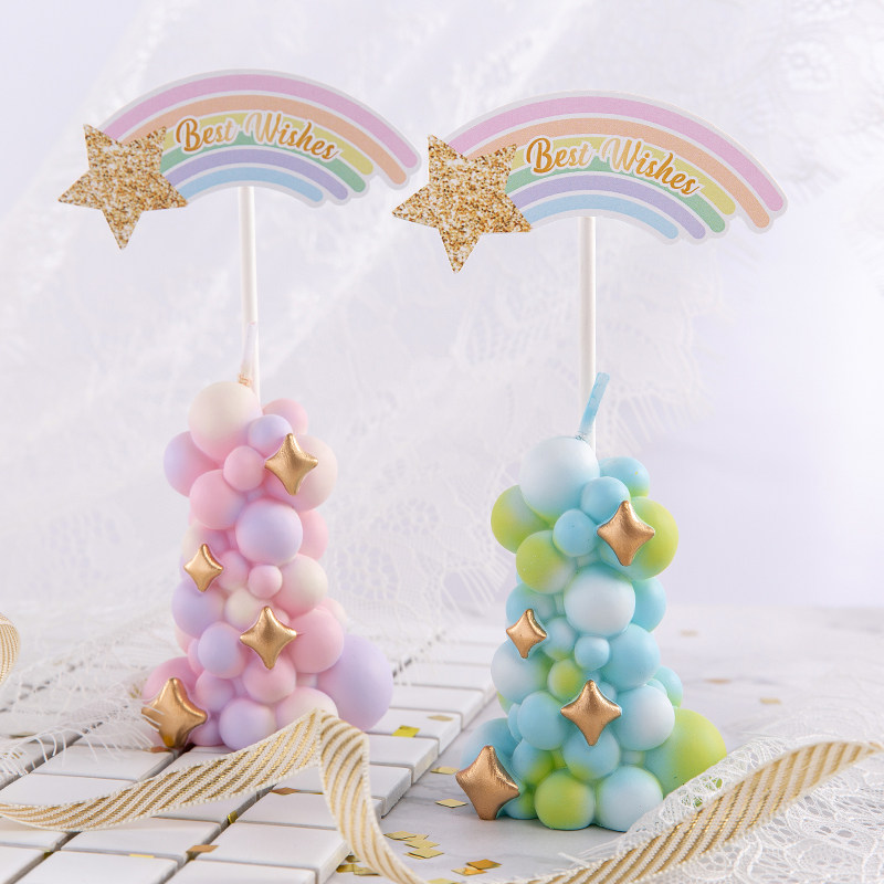 Lilin pilar balon warna-warni, - Paraffin Wax ulasan dan harga