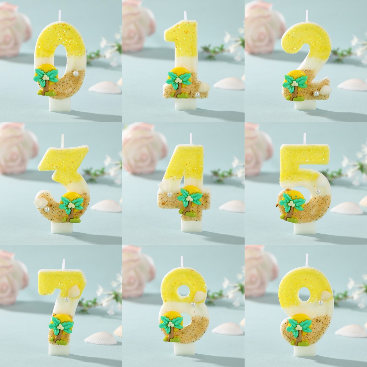 Lilin Kue Angka Baru Motif Poh - Paraffin Wax ulasan dan harga