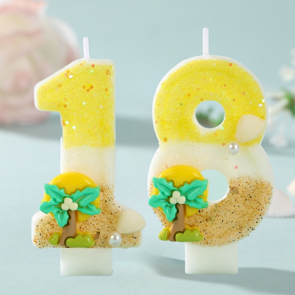 Lilin Kue Angka Baru Motif Poh - Paraffin Wax ulasan dan harga