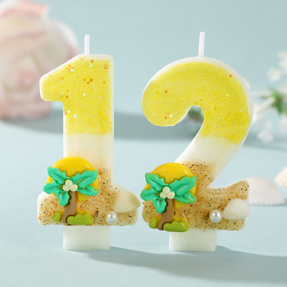 Lilin Kue Angka Baru Motif Poh - Paraffin Wax ulasan dan harga