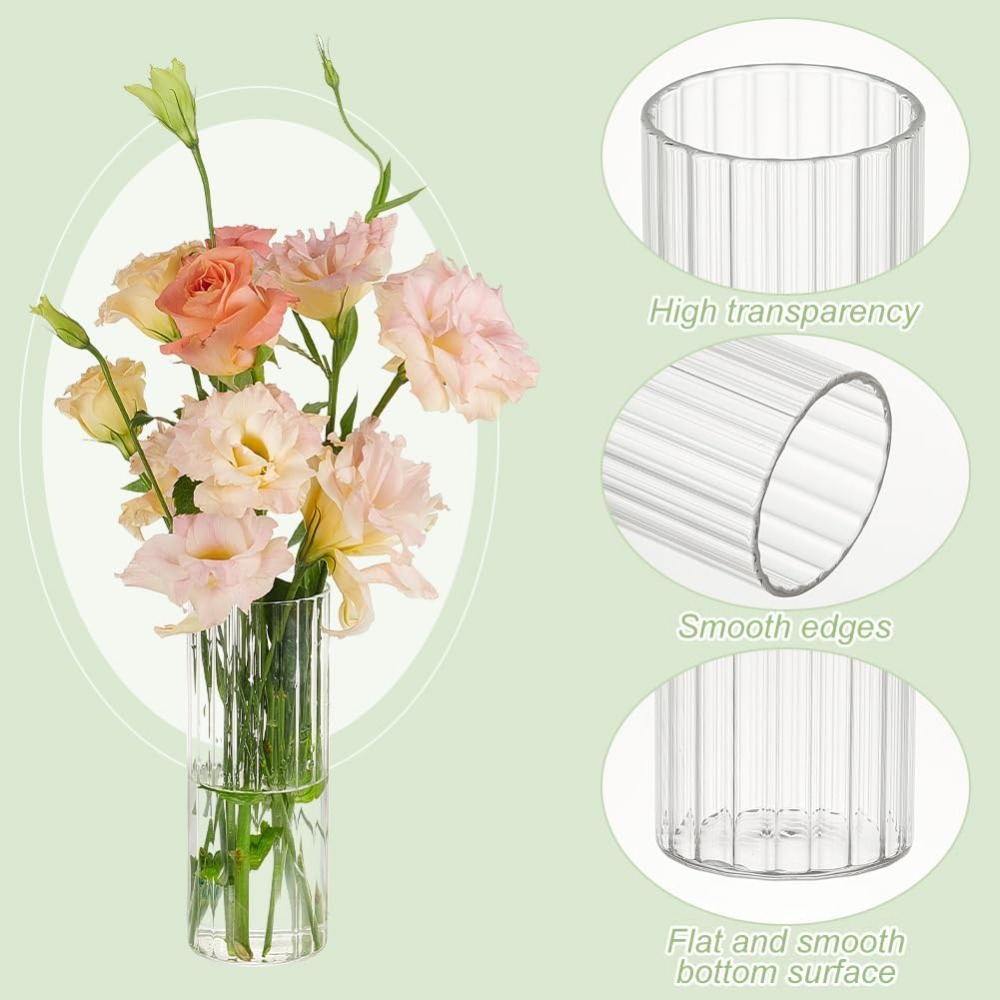 4 Vas Silinder Kaca Ukuran 3.5 - Candle Containers ulasan dan harga
