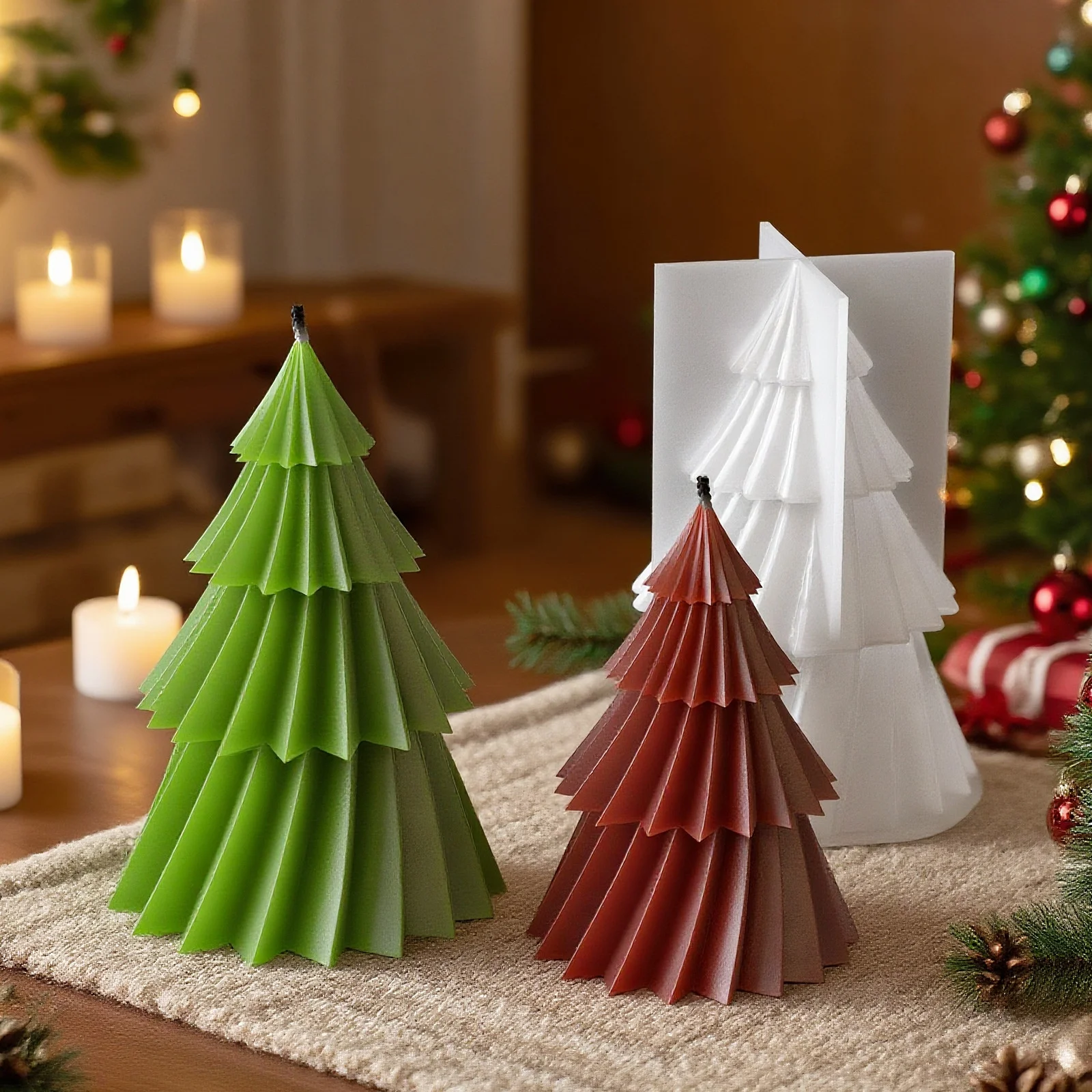 Cetakan Silikon Pohon Natal, C - Candle Molds ulasan dan harga