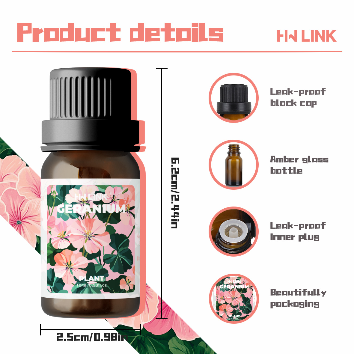 Minyak Esensial Geranium 10ml  - Silk Candle ulasan dan harga