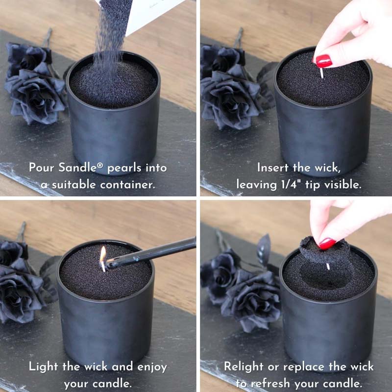 Pasir Lilin Hitam dengan Sumbu - Candle Wick ulasan dan harga