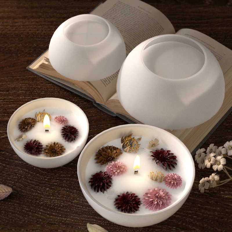 Mangkuk Lilin Bulat Cetakan Si - Candle Containers ulasan dan harga