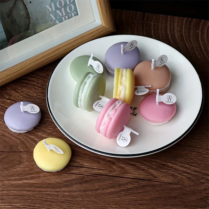 1/5 Buah Lilin Berbentuk Macar - Soy Wax ulasan dan harga