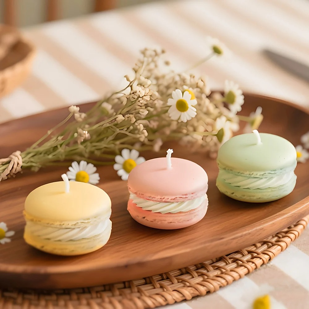 1/5 Buah Lilin Berbentuk Macar - Soy Wax ulasan dan harga