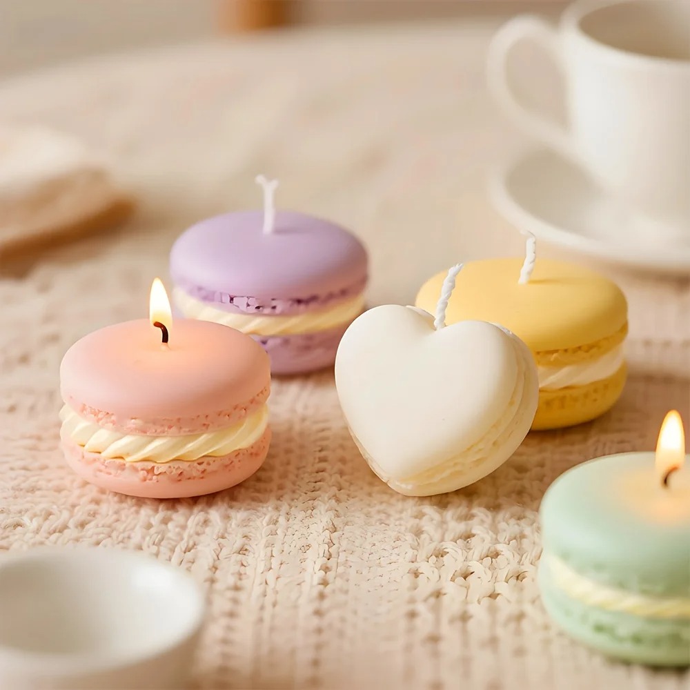 1/5 Buah Lilin Berbentuk Macar - Soy Wax ulasan dan harga