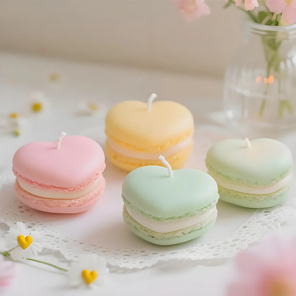 1/5 Buah Lilin Berbentuk Macar - Soy Wax ulasan dan harga